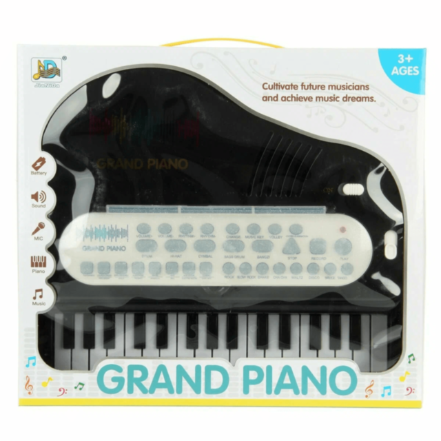 Pian Electronic Grand Piano cu Microfon și Funcții Muzicale (culoare aleatorie)