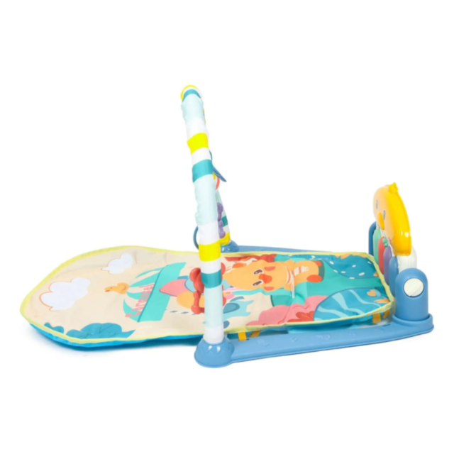 Centru de Joacă 2-în-1 pentru Bebeluși | Leagăn și Saltea cu Pian