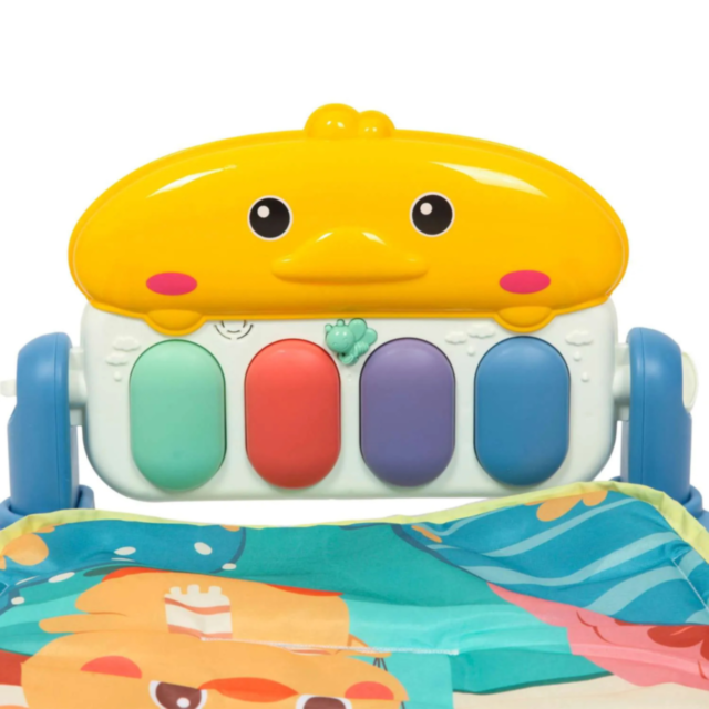 Centru de Joacă 2-în-1 pentru Bebeluși | Leagăn și Saltea cu Pian