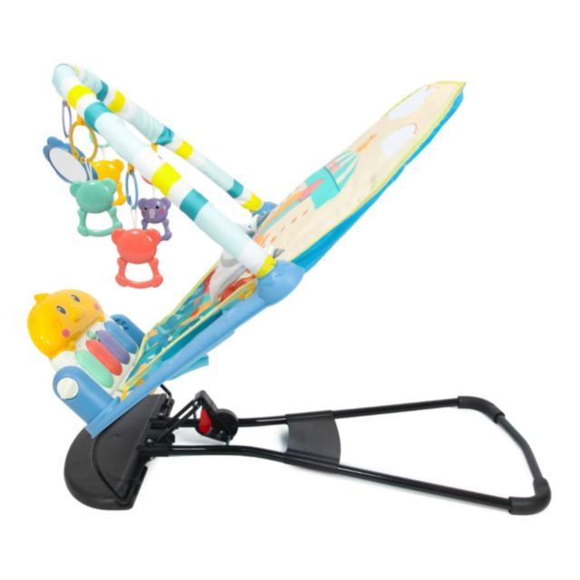 Centru de Joacă 2-în-1 pentru Bebeluși | Leagăn și Saltea cu Pian