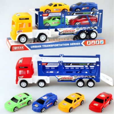 Camion Transportor cu 4 Mașinuțe și Rampă | image