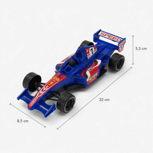 Mașină de curse cu inerție, model tip Formula