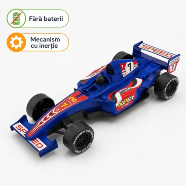 Mașină de curse cu inerție, model tip Formula