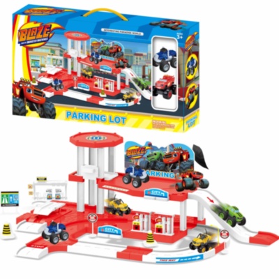 Blaze, Set Parcare Etajată și Stație Peco cu 2 Mașinuțe | image