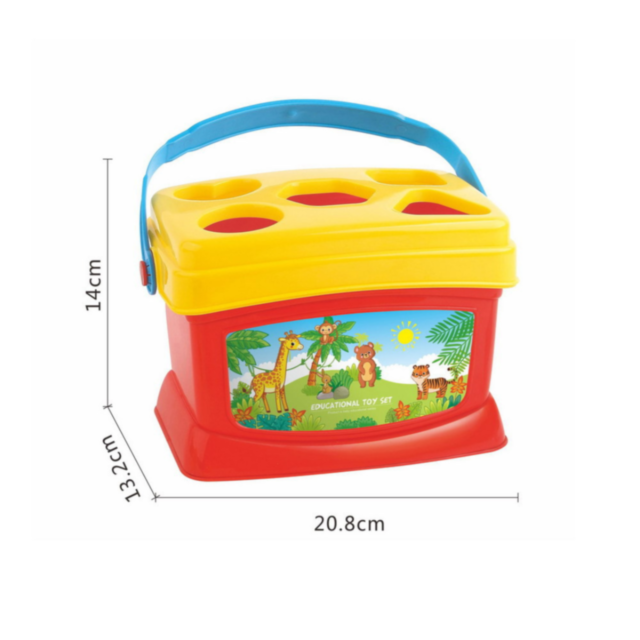 Set Educativ 3 în 1 - Sortator de Forme, Turn de Stivuire și Jucării de Apă