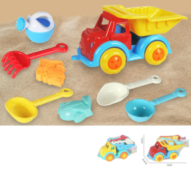 Set Jucării de Plajă cu Camion și 8 Accesorii (culoare aleatorie)