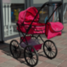 Cărucior Păpuși Mare Roz cu Geantă și Copertină
