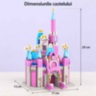Set de construcție castel roz cu 1000 de piese