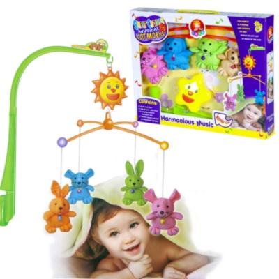 Caruselul Muzical pentru Pătuc cu Iepurași și Șoricei de Pluș | image