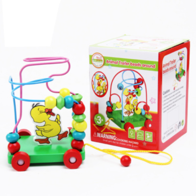 Rățușca din Lemn cu Labirint Motric, jucărie de tras | image