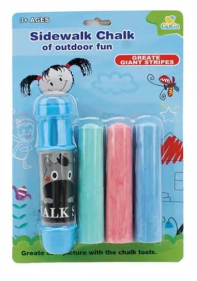 Creta Colorata Groasă cu Suport pentru Asfalt 3buc. | image