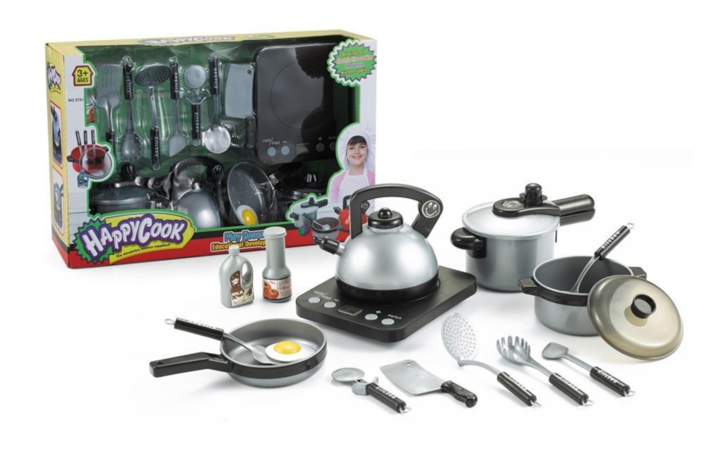 Set Plită Electrică cu Inducție, Vase de Gătit și Ustensile de Bucătărie, 15 piese