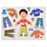 Puzzle Incastru de Lemn, Îmbracă Băiatul