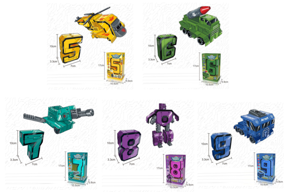 Robot Transformabil în Cifră, Pocket Morphers 5-9