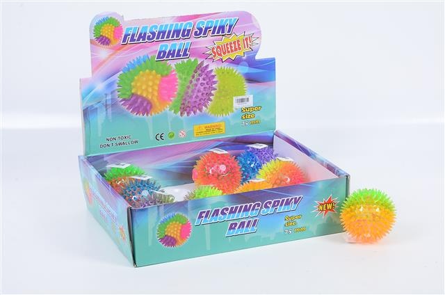 Mingea YoYo 7.5cm, cu Țepi, Sunete și Lumini, 12buc