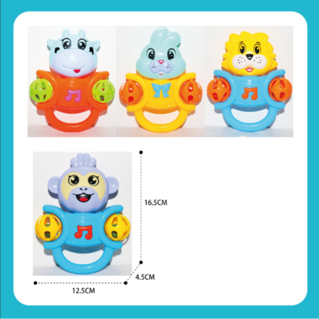 Zornăitoare cu Animale și Mâner pentru bebeluși