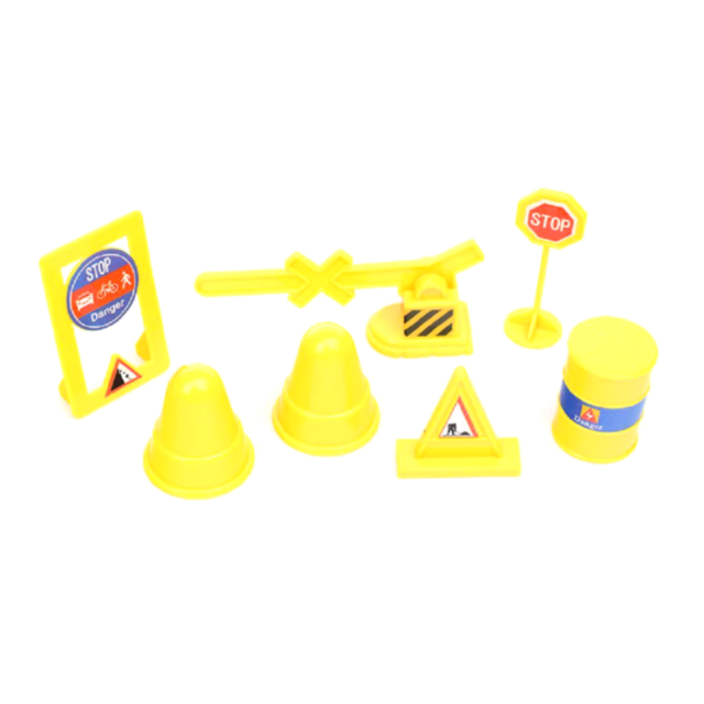 Set de Construcție cu Macara și Vehicule pentru Șantier, 13 Piese