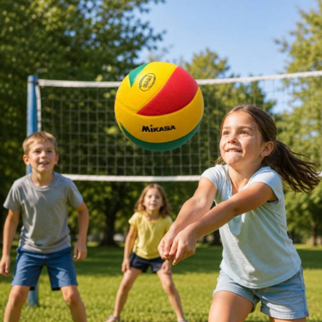 Minge de Volei PVC 22 cm pentru Copii