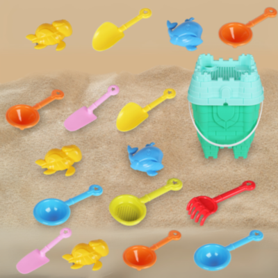 Set Jucării de Plajă cu Găletușă Castel și 8 Accesorii (culoare aleatorie) | image