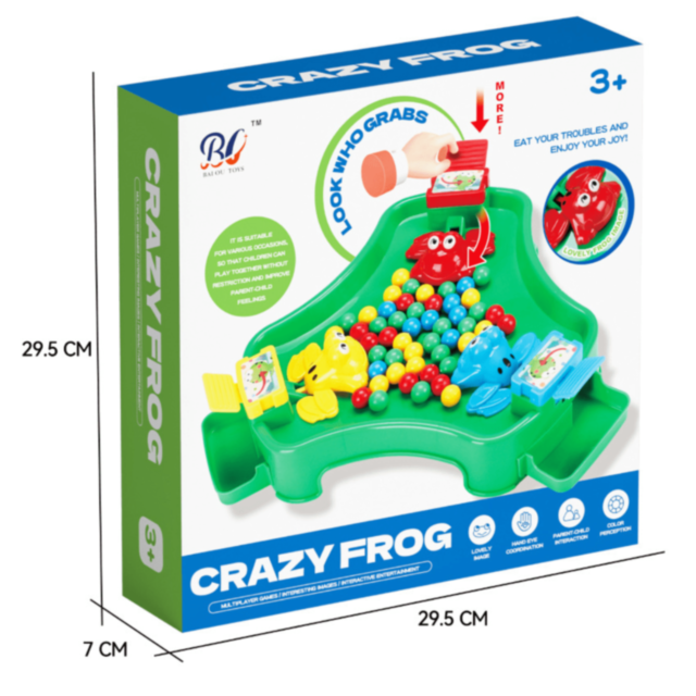 Joc Interactiv Crazy Frog cu Broscuțe Mâncăcioase și Bile Colorate 