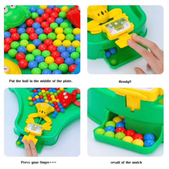 Joc Interactiv Crazy Frog cu Broscuțe Mâncăcioase și Bile Colorate 