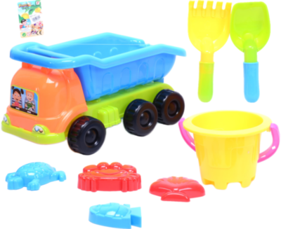 Camion cu 7 Accesorii de Nisip, 44cm | image