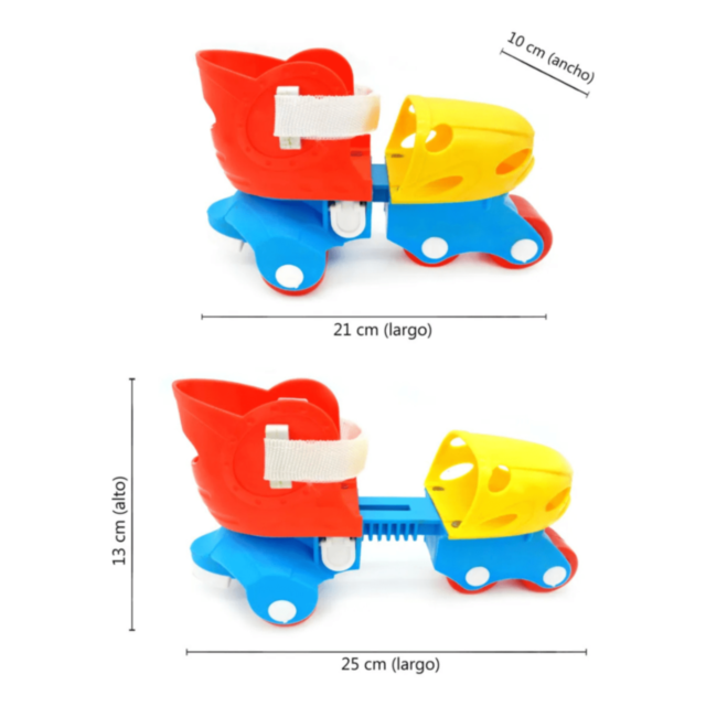 Patine Reglabile cu Roți Duble – Model Colorat pentru Începători
