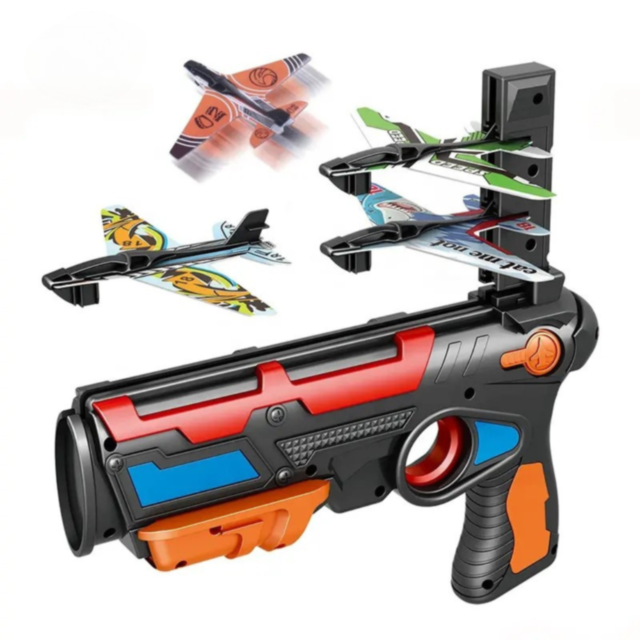 Pistol de Lansat Avioane Planor din Spumă EVA (culoare aleatorie)