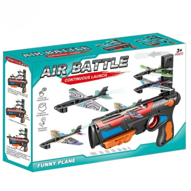 Pistol de Lansat Avioane Planor din Spumă EVA (culoare aleatorie)