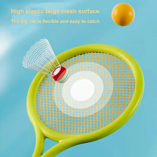 Set Rachete de Tenis și Badminton – 2 Rachete, Minge și Fluturaș (culoare aleatorie)