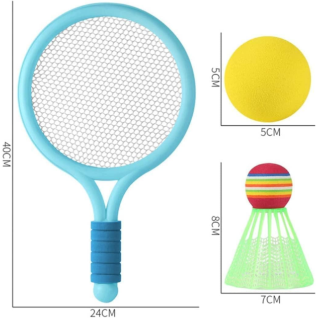 Set Rachete de Tenis și Badminton – 2 Rachete, Minge și Fluturaș (culoare aleatorie)