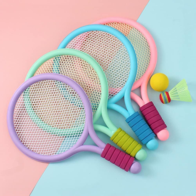 Set Rachete de Tenis și Badminton – 2 Rachete, Minge și Fluturaș (culoare aleatorie)