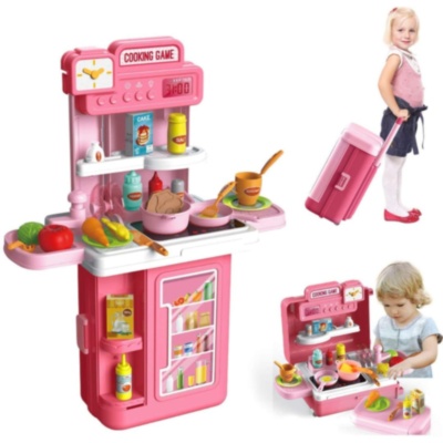 Bucătărie de Jucărie Portabilă 3-în-1 pentru Copii | image