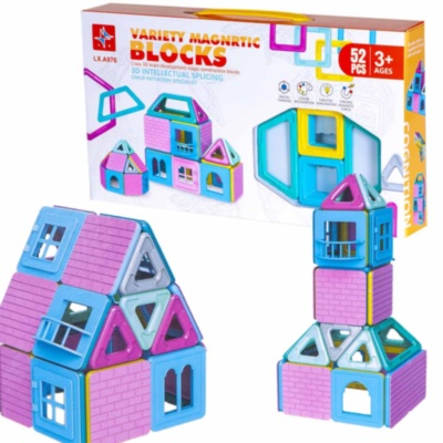 Joc Magnetic Educativ de Constructie 3D cu 52 piese | image