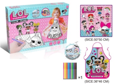 Set de Colorat Șorț de Bucătărie și Față de Masă, Colorează-Spală-Colorează din Nou | image