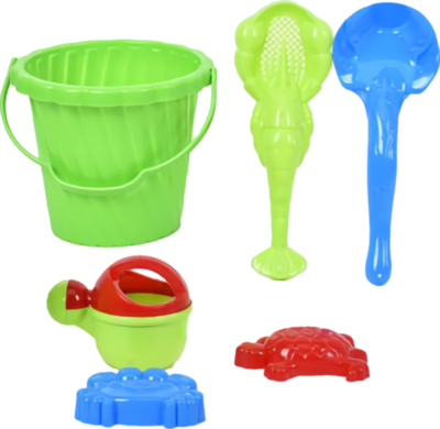 Găletușă cu 5 Accesorii de Nisip, 21cm | image