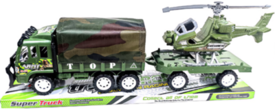 Camion Militar cu Trailer și Elicopter, 52cm | image