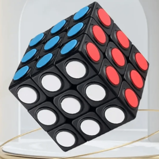 Cub Rubik Fidget cu Butoane Colorate