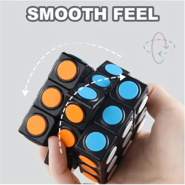 Cub Rubik Fidget cu Butoane Colorate