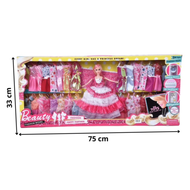Păpușă cu Rochii și Accesorii 75 cm Set