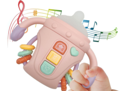 Biberon Jucărie cu Lumină, Muzică și Butoane Interactive (culoare aleatorie) | image