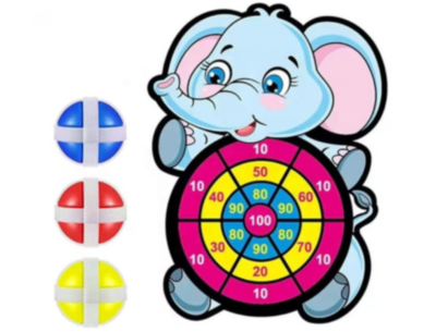 Joc cu Țintă Elefant și 3 Bile Lipicioase | image