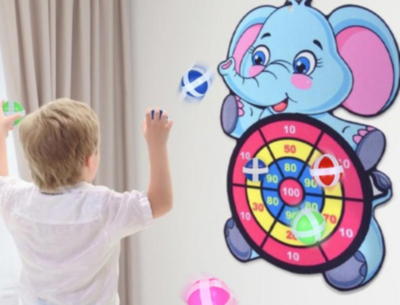 Joc cu Țintă Elefant și 3 Bile Lipicioase | image