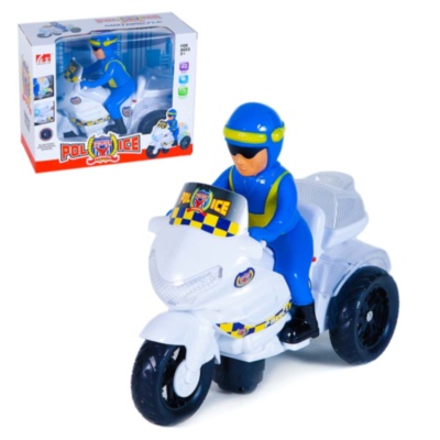 Motocicleta de Poliție, ocolește obstacole, emite lumini și sunete | image