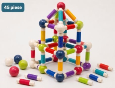 Set magnetic de construcție flexibil cu 45 de piese | image