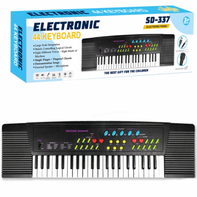 Orga Electronică cu Multiple Funcții și Microfon, 50cm