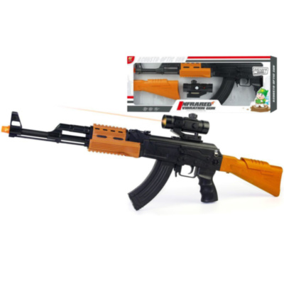 Mitraliera AK-47 cu Laser, Vibrații, Sunete și Lumini, 82cm | image