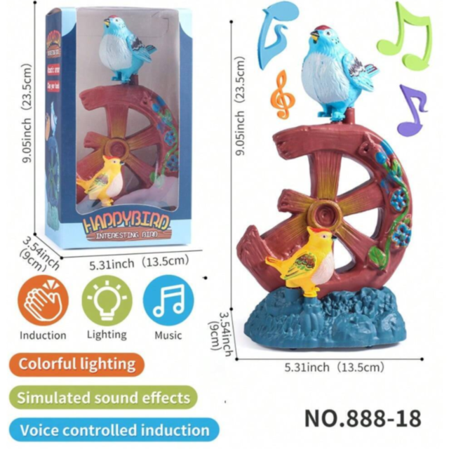 Păsări Cântătoare Interactive cu Efecte de Lumină și Sunet