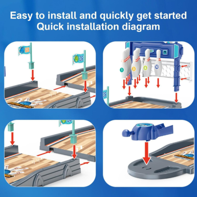 Bowling de masă cu catapultă