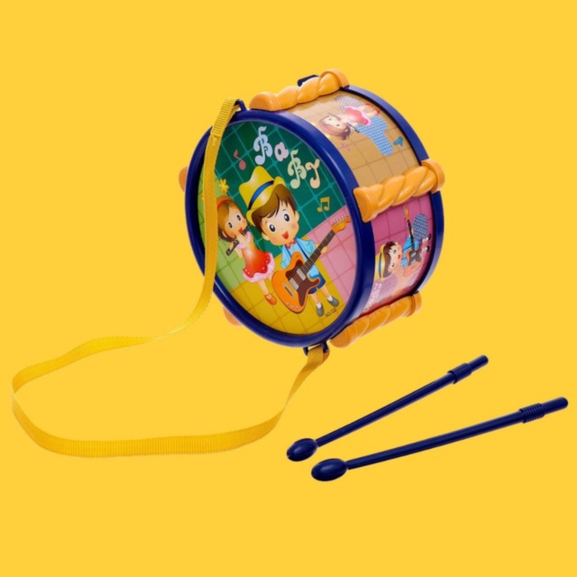 Tobă pentru Copii cu Bețe și Curea (culoare aleatorie)